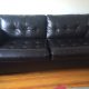 Ashley bonded leather sofa - black/brown (chocolate) - $200 (North Center)